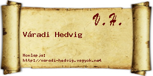 Váradi Hedvig névjegykártya